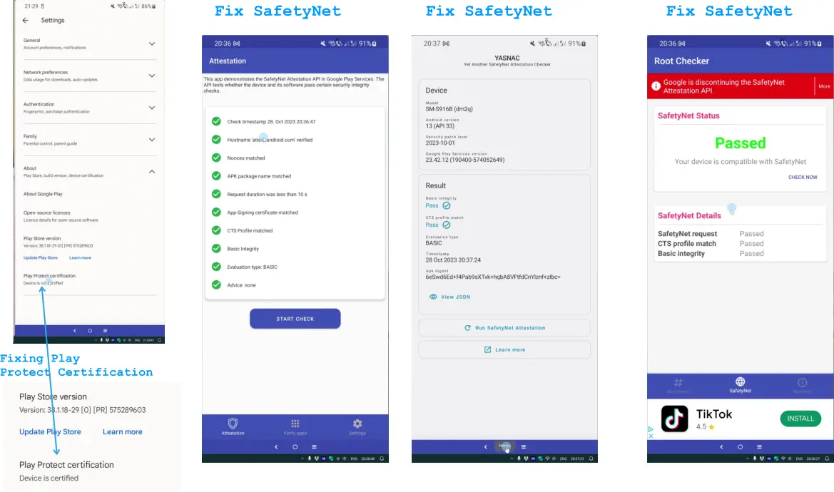Fixing Play  Protect Certification Fix SafetyNet Fix SafetyNet Fix SafetyNet