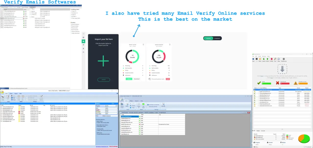 Verify Emails Softwares I also have tried many Email Verify Online services This is the best on the market
