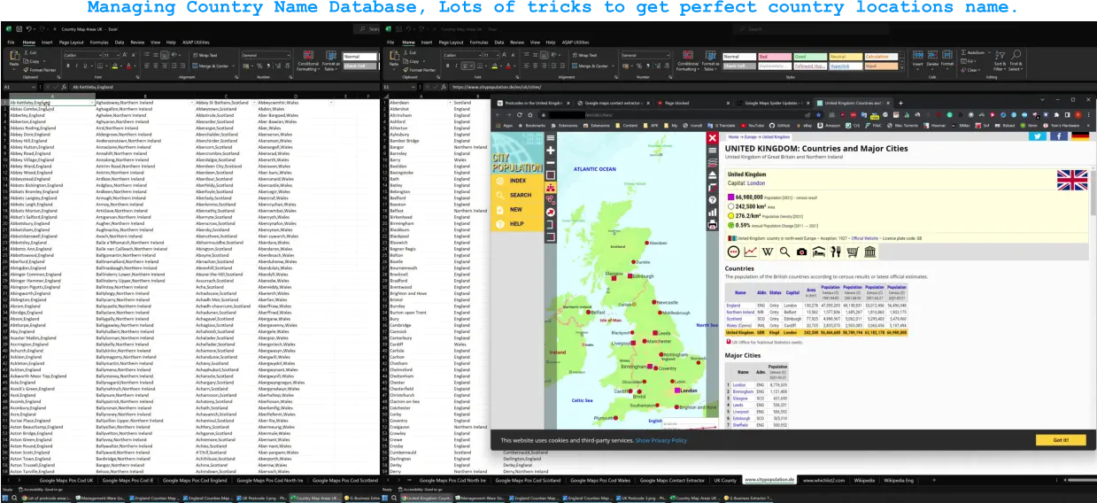 Managing Country Name Database, Lots of tricks to get perfect country locations name.